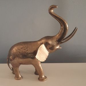 Vintage Brass Elephant decor